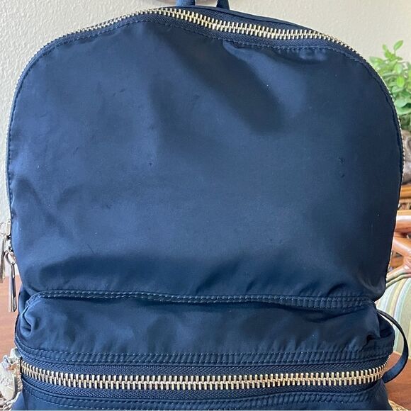 Stoney Clover Classic Backpack With Customized Fuzzy Heart Decals Gold Hardware - Picture 3 of 16